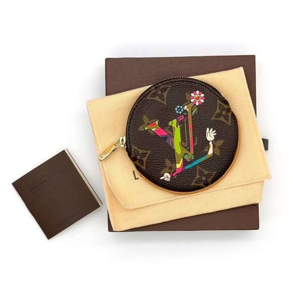 NWT Louis Vuitton Murakami Monogram LV Hands Coin Purse/Wallet Key Chain #M95563 - Picture 3 of 10